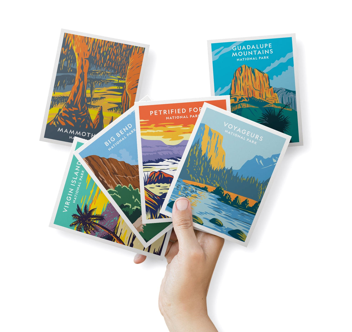 Natural Wonders National Park Cards, set of 12 with envelopes, Twigs Paper - view 6