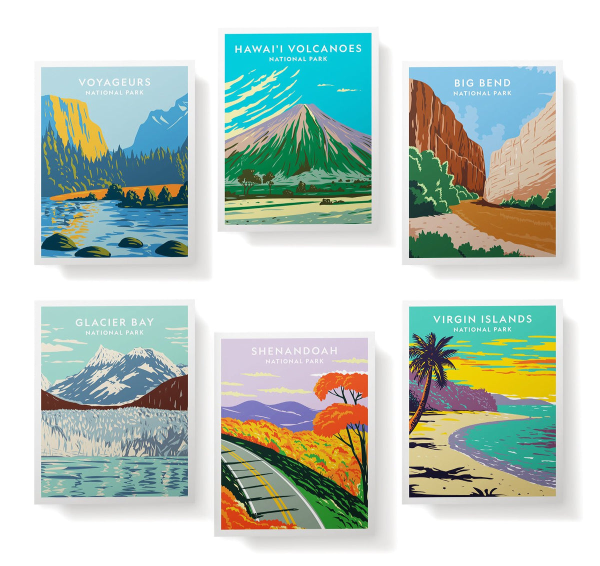 Natural Wonders National Park Cards, set of 12 with envelopes, Twigs Paper - view 2