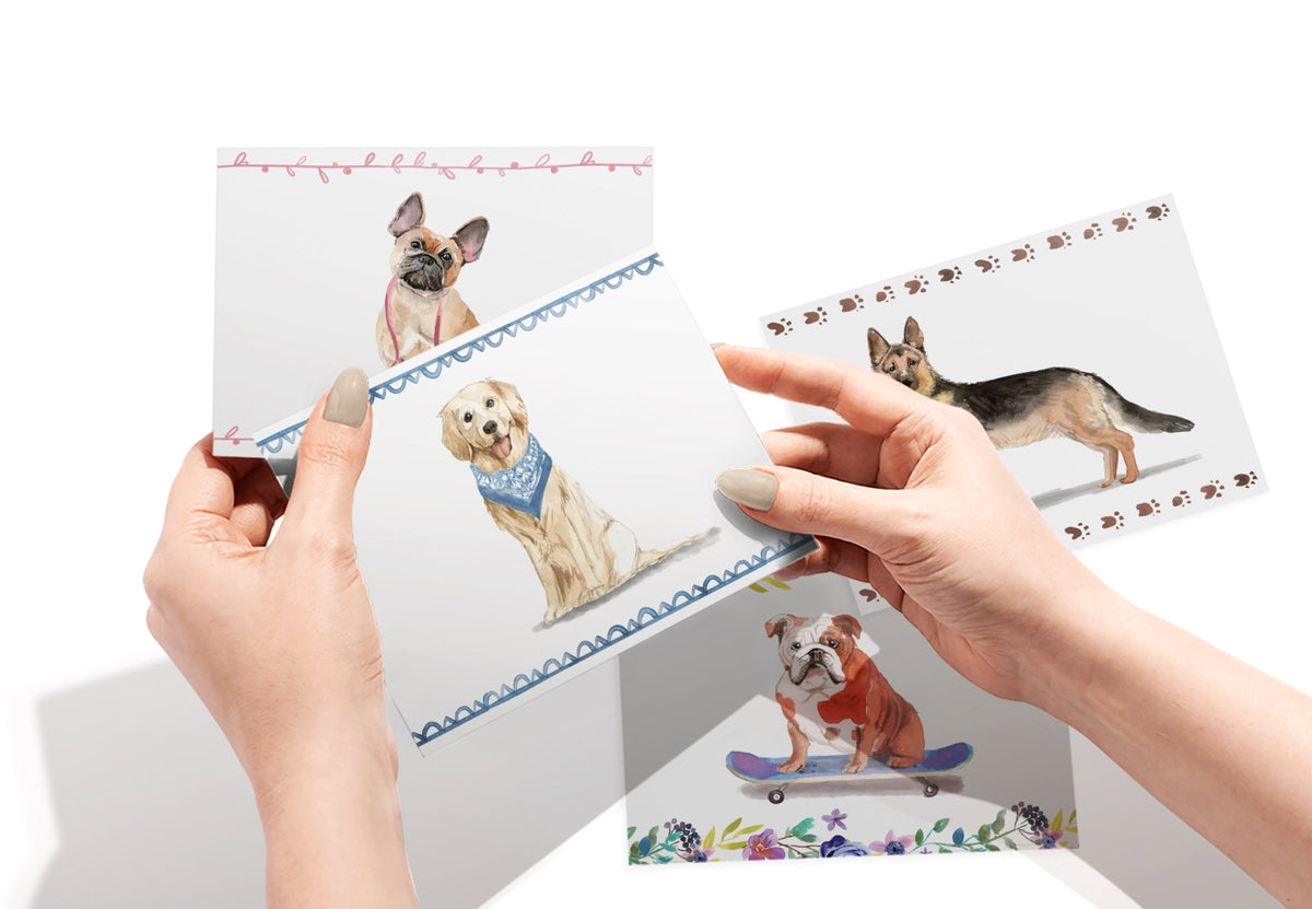Paw-fect Thanks Dog Thank You Cards, set of 12 with envelopes, Twigs Paper - view 2