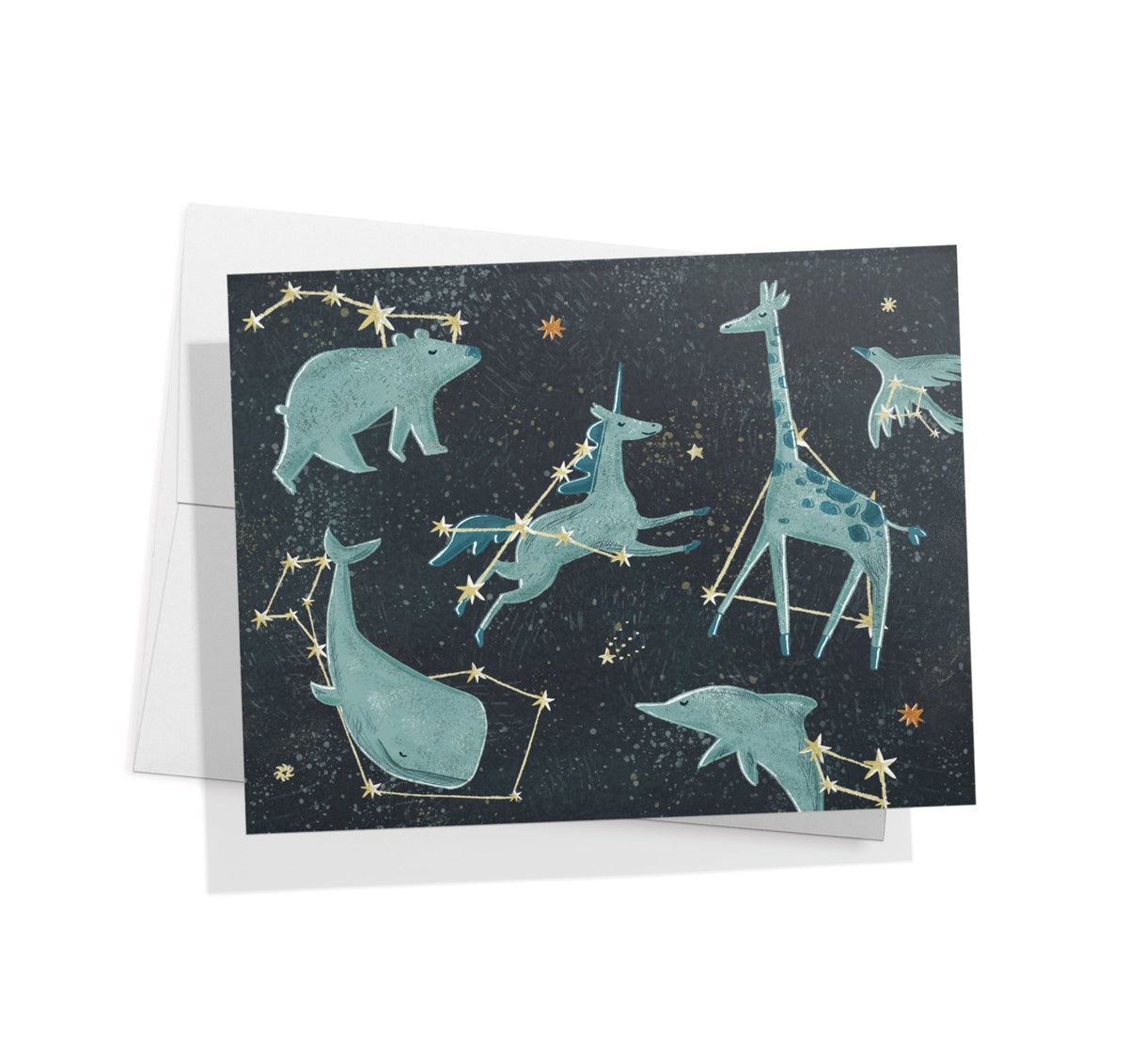Space Odyssey Outer Space Greeting Cards for Kids, set of 12 with envelopes, Twigs Paper - view 4
