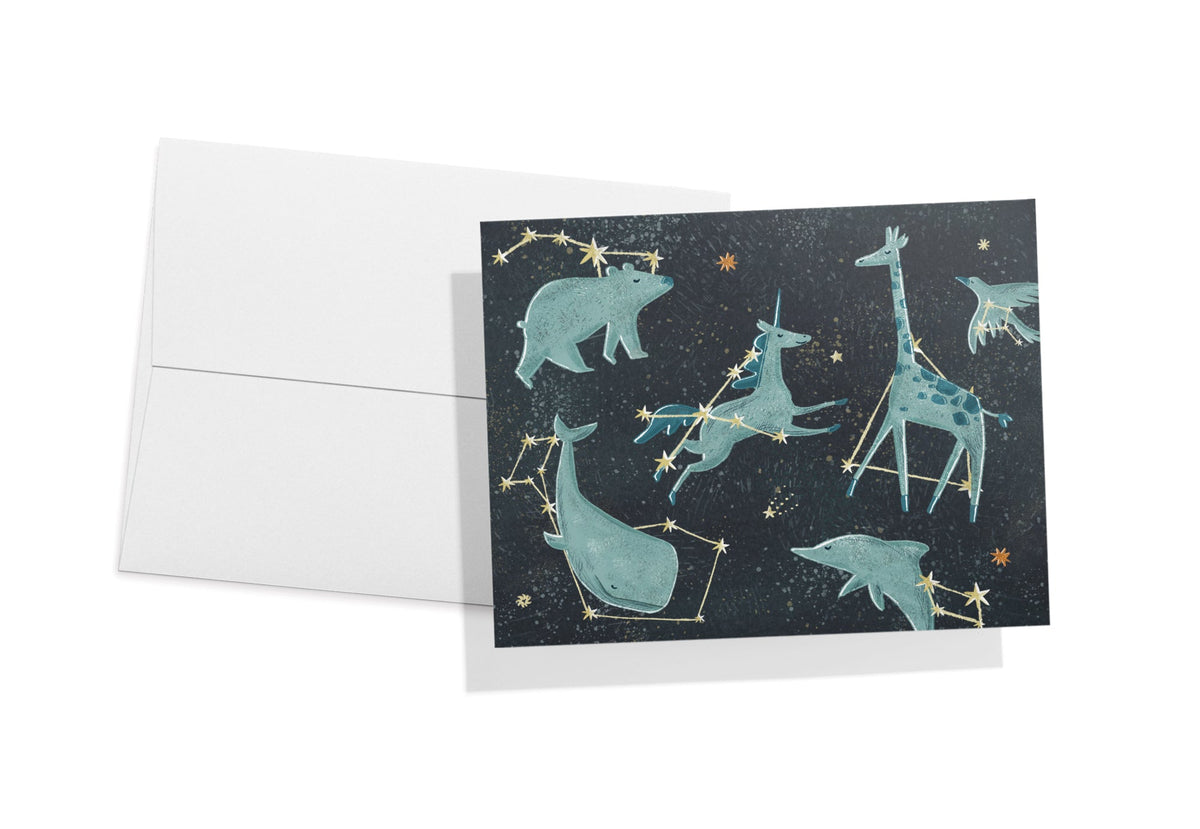 Space Odyssey Outer Space Greeting Cards for Kids, set of 12 with envelopes, Twigs Paper - view 5