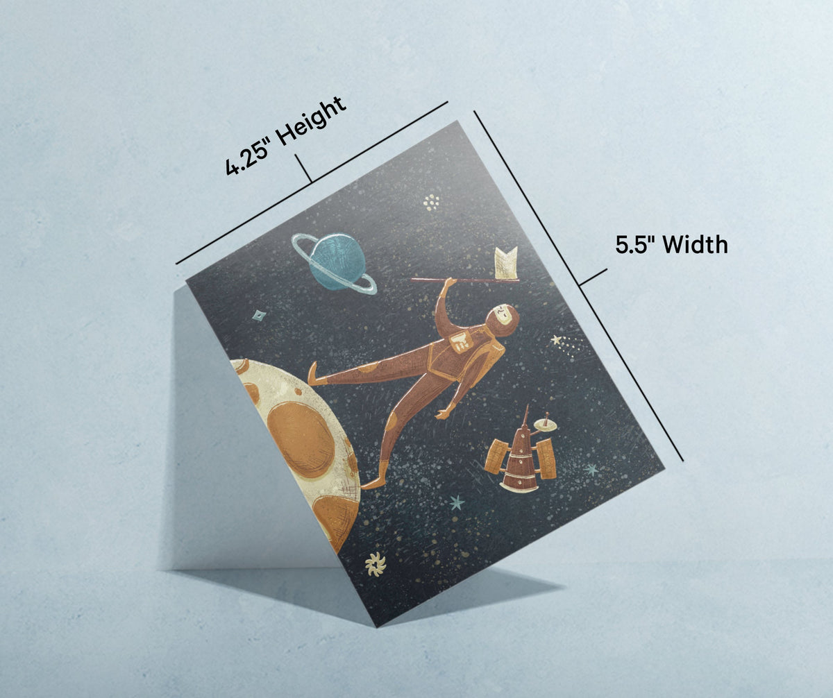 Space Odyssey Outer Space Greeting Cards for Kids, set of 12 with envelopes, Twigs Paper - view 9