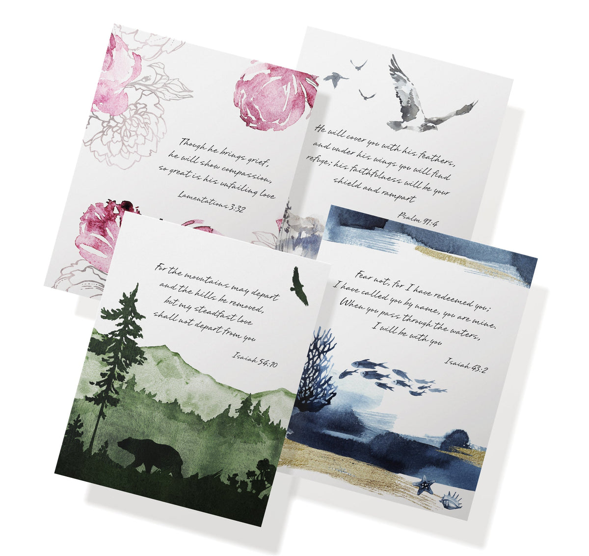 Splendor Scriptures Bible Verse Sympathy Cards, set of 12 with envelopes, Twigs Paper - view 2