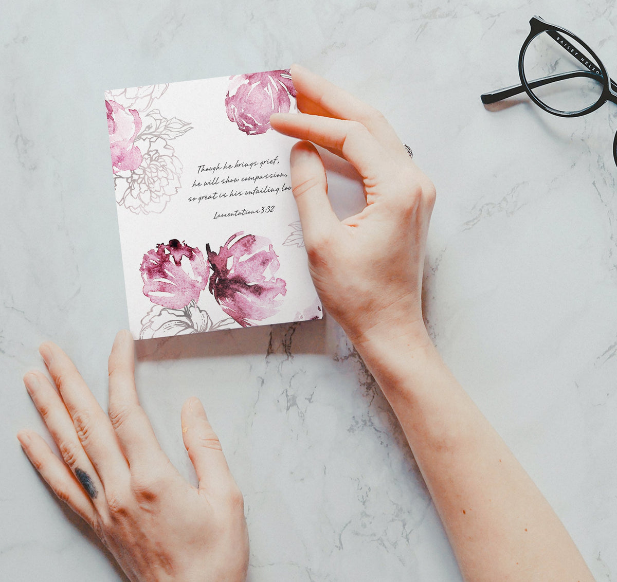 Splendor Scriptures Bible Verse Sympathy Cards, set of 12 with envelopes, Twigs Paper - view 8