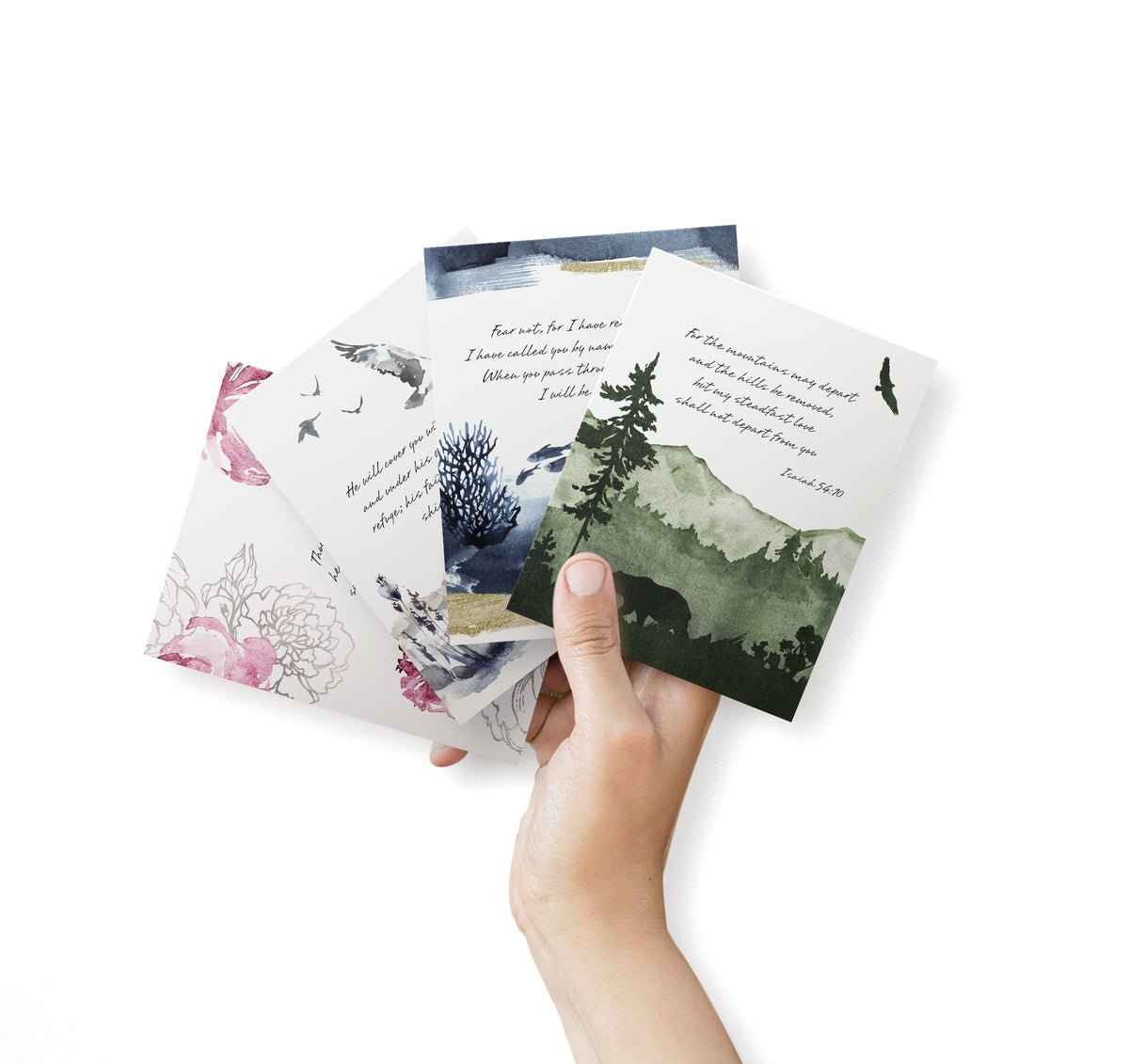 Splendor Scriptures Bible Verse Sympathy Cards, set of 12 with envelopes, Twigs Paper - view 3