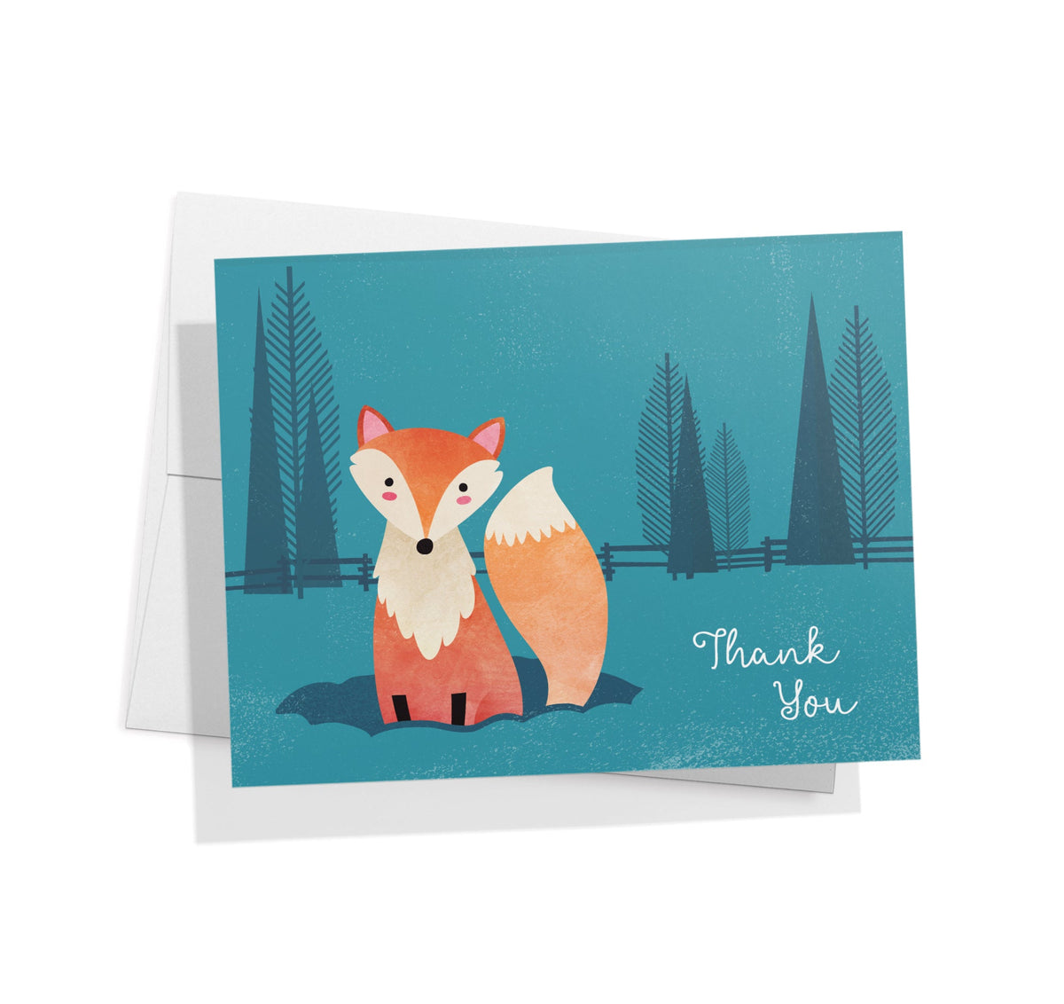 Woodland Critters Animal Greeting Cards, set of 12 with envelopes, Twigs Paper - view 5